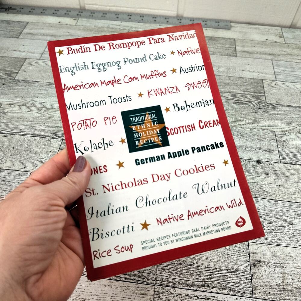 Traditional Ethnic Holiday Recipes by Wisconsin Milk Board Cookbook Booklet 1998